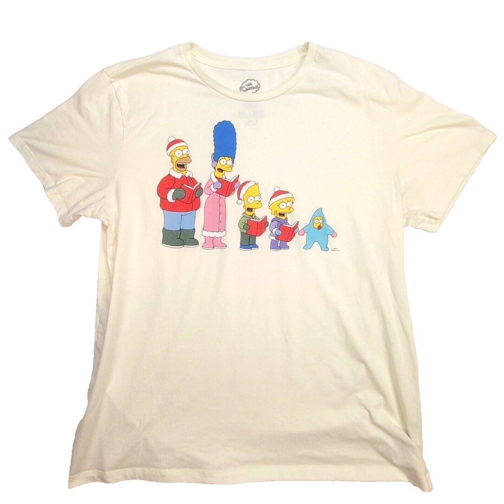 The Simpson T-Shirt Men 2XL Light Cotton Crew Neck Short Sleeve Graphic Pullover